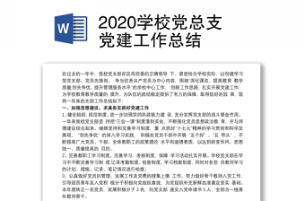 2025优质学校党总支党建工作总结免费下载