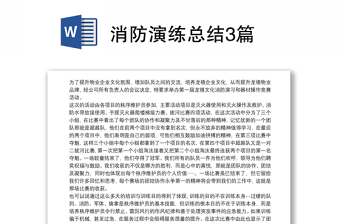 2025优秀消防演练总结3篇免费下载
