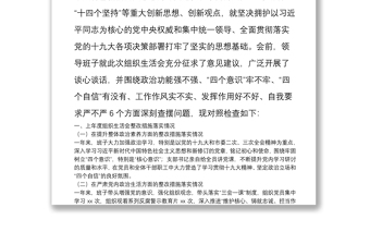 2025全新党支部专题组织生活会对照检查情况汇报免费下载