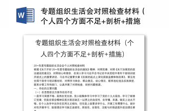 四个对照检查材料