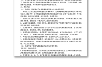 2025精选局党风廉政建设一岗双责工作责任制度免费下载