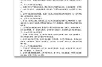 2025实用在巡视整改专题民主生活会上对市委巡察办班子成员的批评意见免费下载
