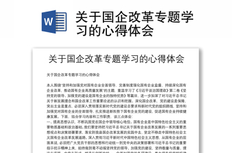 国企改革心得