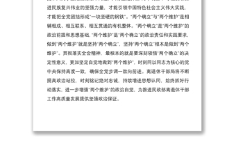 2025通用研讨发言：深刻领悟“两个确立”的决定性意义进一步增强“两个维护”的政治自觉免费下载