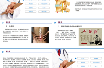 2025清新商务医疗风腰椎间盘突出症诊断与治疗PPT医学通用模板免费下载