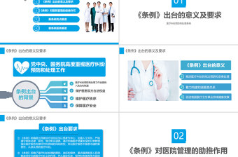 2025免费医疗纠纷预防和处理条例PPT清新医疗风医学医疗通用PPT模板免费下载