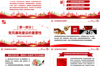 2025简洁大气全面从严治党PPT抓好党风廉政建设宣传教育月活动专题辅导党课课件免费下载