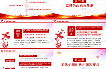 2025红色简洁廉洁文化PPT以清廉家风涵养清风正气党建授课辅导党课课件免费下载