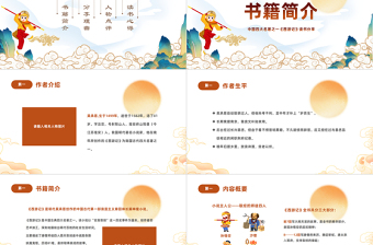 2025中国四大名著之一《西游记》PPT国潮卡通风中小学生西游记读书分享主题班会课件模板免费下载
