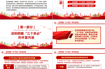 2025“三个务必”的深刻内涵和重大意义PPT简洁大气风党员干部学习解读党的二十大报告精神专题党建党课课件模板免费下载