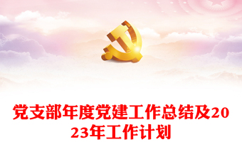 优质党支部年度党建工作总结及工作计划免费下载