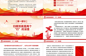 2025领会归根到底是两个行的深意和要求PPT红色精美风党员干部学习教育专题党课党建课件模板免费下载
