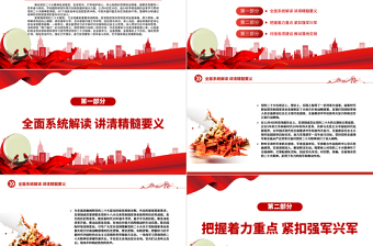 2025统一思想行动汇聚强军力量PPT大气简洁全军学习贯彻党的二十大精神宣讲团宣讲活动综述部队党课专题课件免费下载