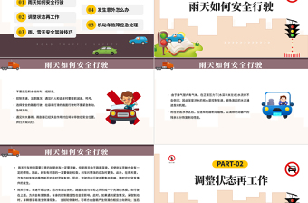 2025道路交通安全PPT卡通风道路交通安全培训课件模板免费下载