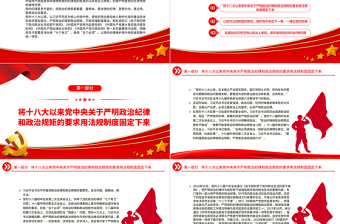 2025严明政治纪律和政治规矩PPT党建风不断加强制度建设营造良好的党内政治生态纪律党课课件免费下载