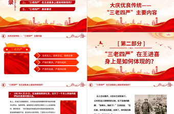 2025弘扬三老四严精神PPT精美简洁纪念铁人王进喜诞辰100周年石油系统党课课件免费下载