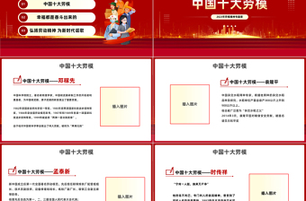 2025劳动模范人物PPT简约风弘扬劳动模范精神争做时代青年先锋专题劳模精神专题党课课件模板免费下载