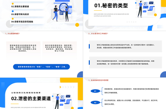 2025保密安全教育PPT简约风公安消防大队保密安全教育专题课件模板免费下载