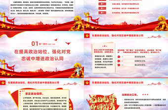 2025时尚大气在党的创新理论学习中增进“四个认同”PPT简洁精美政治认同思想认同理论认同情感认同思想建党理论强党课件免费下载