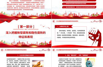 精美简洁坚决查处新型腐败和隐性腐败PPT党风廉政建设和反腐败工作专题课件免费下载