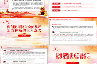2025健全全面从严治党体系为实现强国建设民族复兴提供坚强保证PPT大气党建风深入学习宣传贯彻党的二十大精神主题专题党课课件免费下载