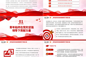 2025红色经典赓续中国青年爱国奋斗光荣传统PPT大气简洁新时代的中国青年爱国励志党课模板免费下载