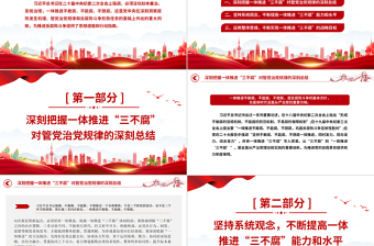 2025简洁大气一体推进不敢腐不能腐不想腐PPT全面从严治党推进党的自我革命反腐主题课件免费下载