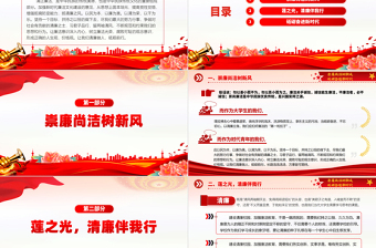 2025时尚大气高校廉洁思政课PPT红色实用大学生清廉伴我行廉洁教育主题班会课件免费下载