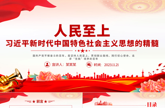 2025红色庄严坚持人民至上贯彻群众路线践行初心使命追求无我境界的百年PPT精美党政风党支部主题党日课件免费下载