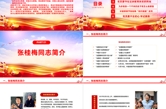 大气时尚学习张桂梅事迹PPT学习时代楷模主题党课课件模板免费下载