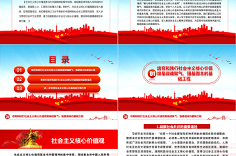 2025红色光效社会主义核心价值观的知行合一ppt大气简洁风深入学习贯彻习近平文化思想党组织党支部学习培训党课课件免费下载