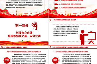 2025红色经典深刻把握推进高水平科技自立自强方针ppt大气精美习近平新时代科技强军战略思想军队基层党组织党支部党员学习培训党课免费下载
