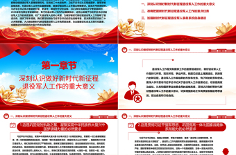 2025红色创意在新时代新征程中促使退役军人工作高质量发展ppt简洁党政风深刻把握习近平新时代强国梦、强军梦的战略党员专题党课课件免费下载