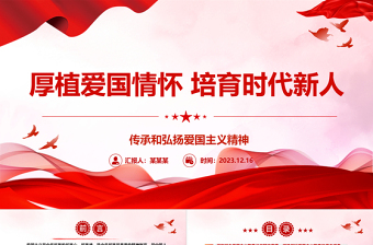 2025精品加强爱国主义教育培养新时代新朝阳ppt红色党政传承和弘扬爱国主义精神高校党组织党支部专题党课教育课件免费下载