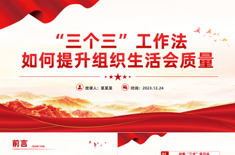 2025优质“三个三”工作法提升组织生活会质量专题PPT课件免费下载