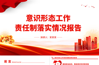 2025简洁风意识形态工作责任制落实情况报告PPT模板免费下载