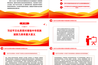 2025红色质感精美风铸牢中华民族共同体意识PPT学习文化思想党课课件免费下载