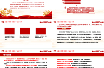 极简风全国教育工作会议召开ppt红色大气习近平关于教育的重要论述专题党课免费下载