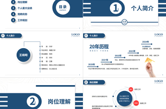 2025蓝色学院风办公室主任竞聘报告PPT部门经理竞聘个人岗位晋升答辩模板免费下载