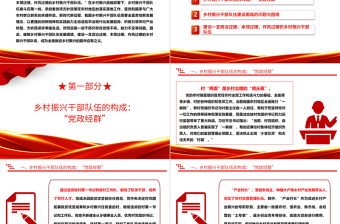 2025红色精美提高新时代乡村振兴干部队伍建设能力ppt精美党政贯彻落实乡村振兴战略基层党组织微党课免费下载
