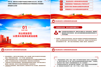 2025简洁大气新修订的《中国共产党巡视工作条例》亮点解读PPT模板免费下载