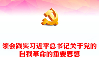 2025精品领会践实习近平总书记关于党的自我革命的重要思想讲稿免费下载