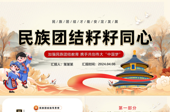 2025民族团结籽籽同心PPT精美卡通风主题班会教育课件免费下载