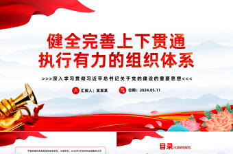 2025优质健全完善上下贯通执行有力的组织体系PPT深入学习关于党的建设的重要思想课件免费下载