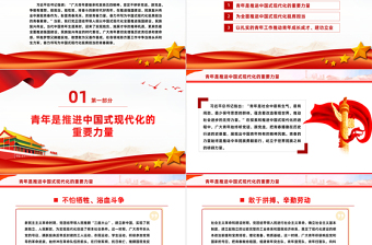 2025年奋力书写为中国式现代化挺膺担当的青春篇章PPT微党课免费下载