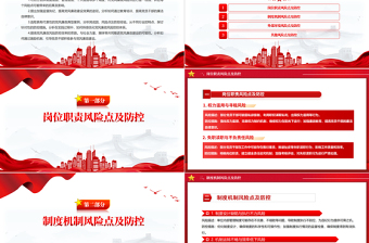 2025红色渐变红色党政风党员干部党风廉政风险点及防控措施PPT免费下载