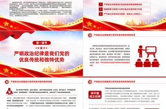 2025简洁大气严守政治纪律做政治上的明白人思想教育党课PPT课件免费下载
