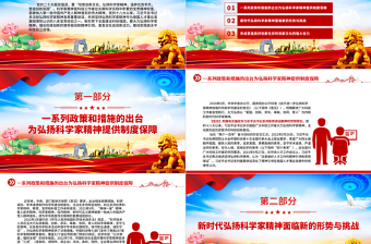 2025红色精美精美党政风大力弘扬科学家精神PPT《关于进一步弘扬科学家精神加强作风和学风建设的意见》课件免费下载