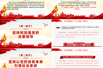 2025党的建设“十三个坚持PPT红色党政风总书记关于党的建设的重要思想党课免费下载