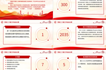 简洁大气数读二十届三中全会公报PPT三中全会精神学习宣讲课件免费下载